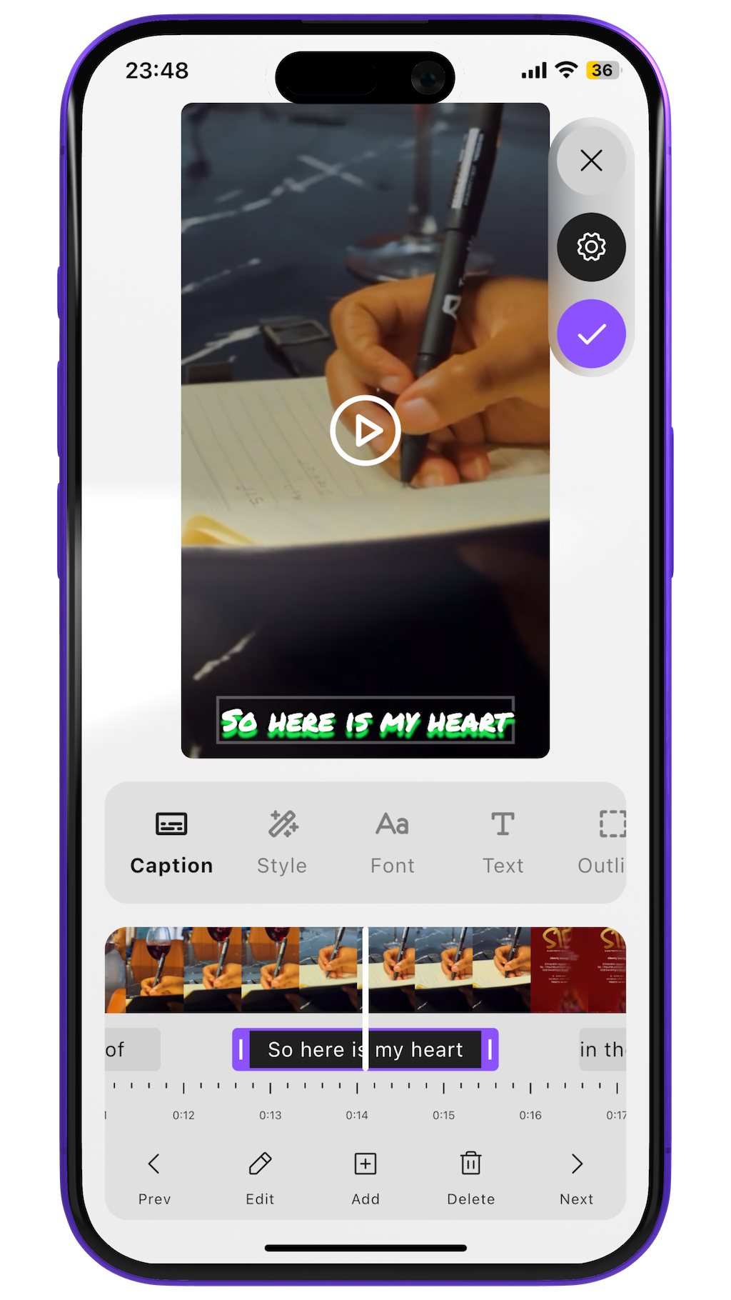 Title video caption generator with customizable subtitle styles and multilingual support